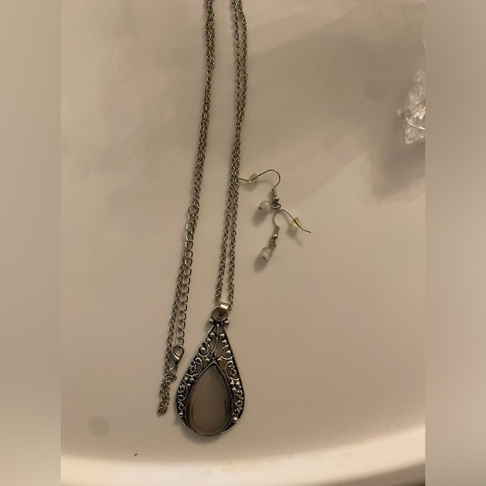 Gray necklace
